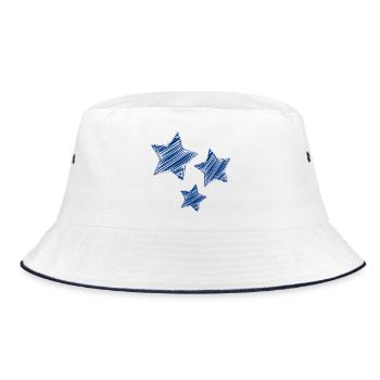 STAR. STARS. STAR. STARS. FEAST. ANNIVERSARY - Bucket Hat - white/navy - Front