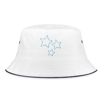 STAR. STARS. STAR. STARS. FEAST. ANNIVERSARY - Bucket Hat - white/navy - Front