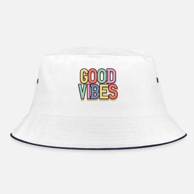 Gute Vibes Pastell Retro Bucket Hat