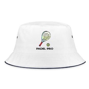 Setback Statement Racket Ball Statement Padel - Bucket Hat - white/navy - Front