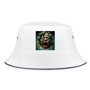 Cursed phone - Bucket Hat - white/navy - Front