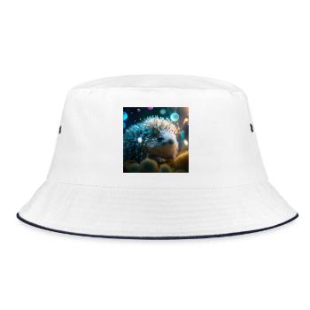 Photo macro creature 03 - Bucket Hat - white/navy - Front