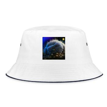 Photo macro creature 07 - Bucket Hat - white/navy - Front