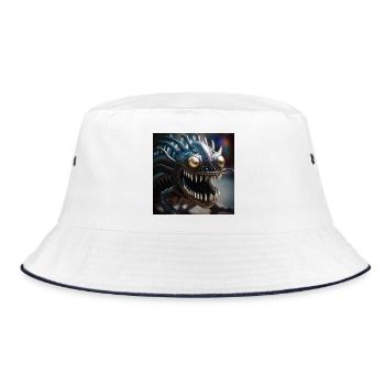 Photo macro creature 11 - Bucket Hat - white/navy - Front