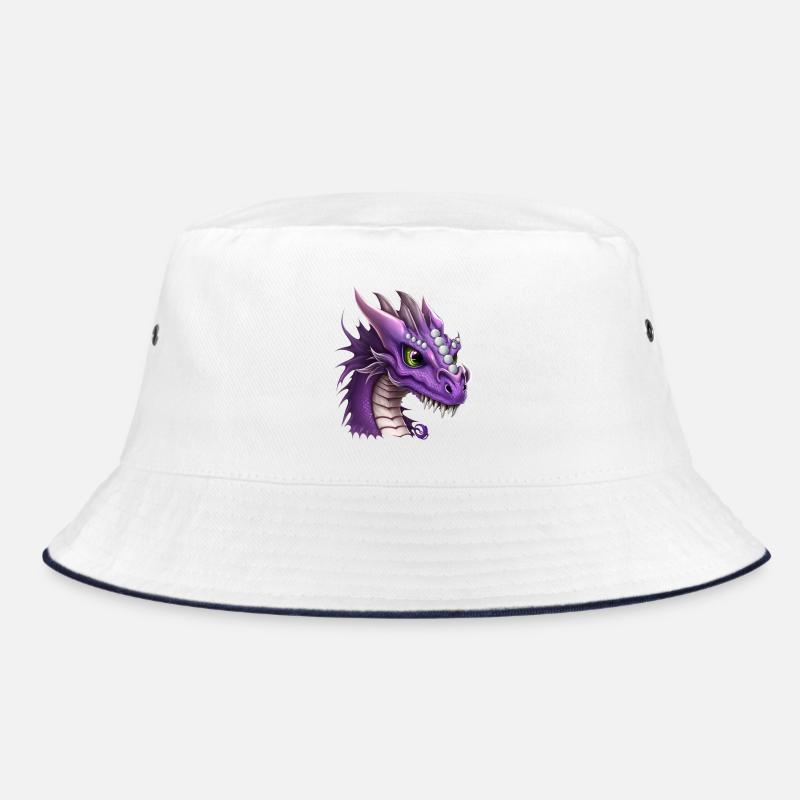 Lila Fantasy Drache Bucket Hat