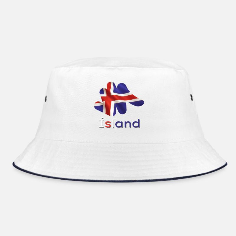 Flag Ísland - Bob - blanc/marine