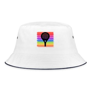 Sports Racket Padel Game Padel Training Leisure - Bucket Hat - white/navy - Front
