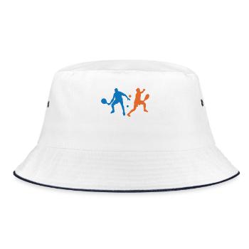 Padel Tennis Padel Game Player Tournament Racket - Bucket Hat - white/navy - Front