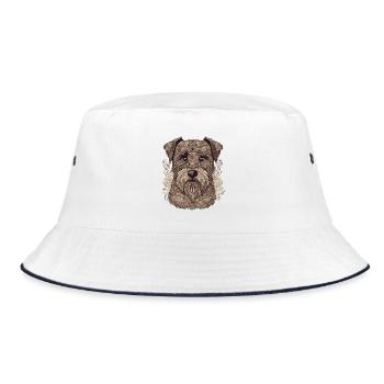 Sample dog - Bucket Hat - white/navy - Front