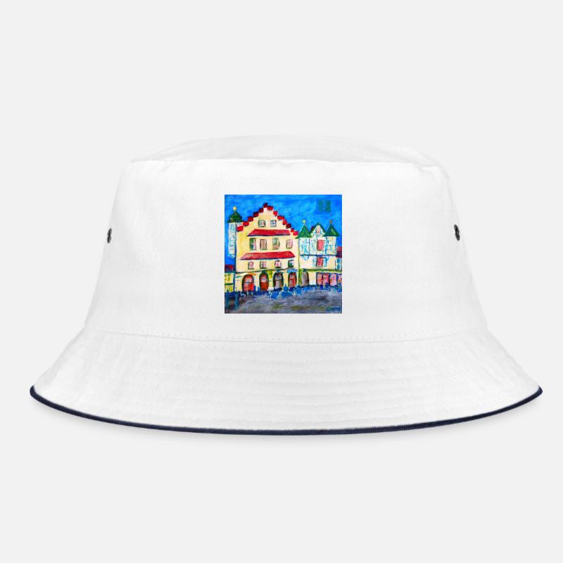 Urban Landscape in Expressionism Bucket Hat