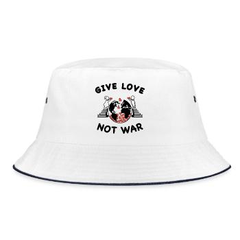 Peace, not war - Bucket Hat - white/navy - Front