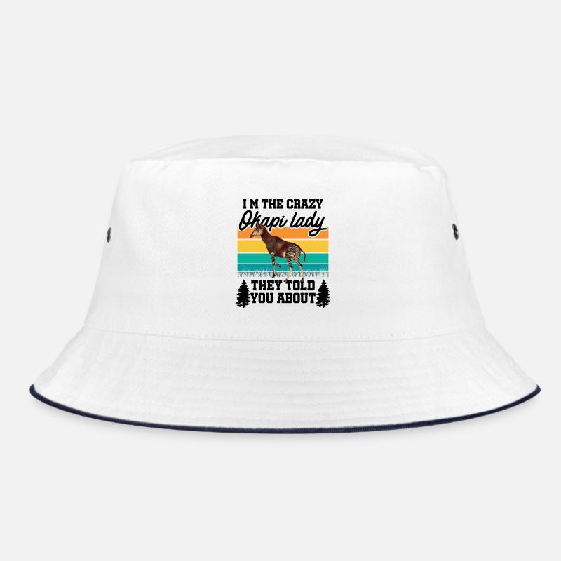 Ich bin die verrückte Okapi Lady Bucket Hat