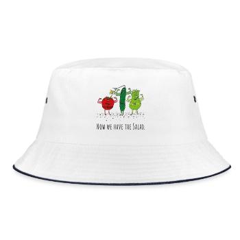 Denglish : Maintenant, nous avons la salade - légumes, légumes - Bob - blanc/marine - Devant