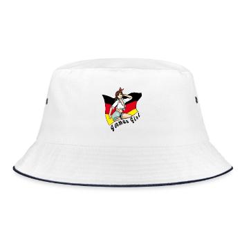 Design du drapeau de l'Allemagne pour fille - Bob - blanc/marine - Devant
