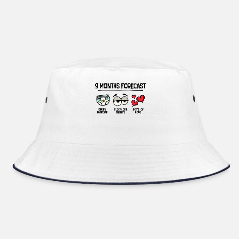Geburt Herz Schwanger Statement Elternteil Baby Bucket Hat