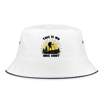 Hiker Statement Hike Hiking Mountain Hike - Bucket Hat - white/navy - Front