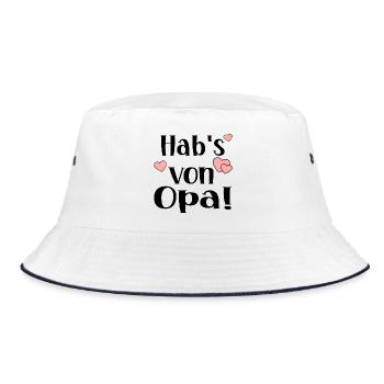 OPA ENKELKIND SPRÜCHE - FAMILIE - Bucket Hat - Weiß/Navy - Vorne
