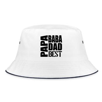 Cadeaux pour la fête des pères - PAPA MULTILINGUAL - Bob - blanc/marine - Devant