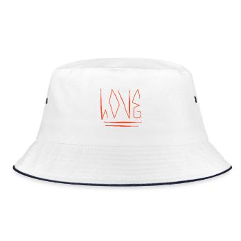 Love Liebe Amour - Bucket Hat - white/navy - Front