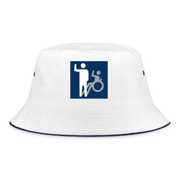 Not all disabilities are visible * - Bucket Hat - white/navy - Front