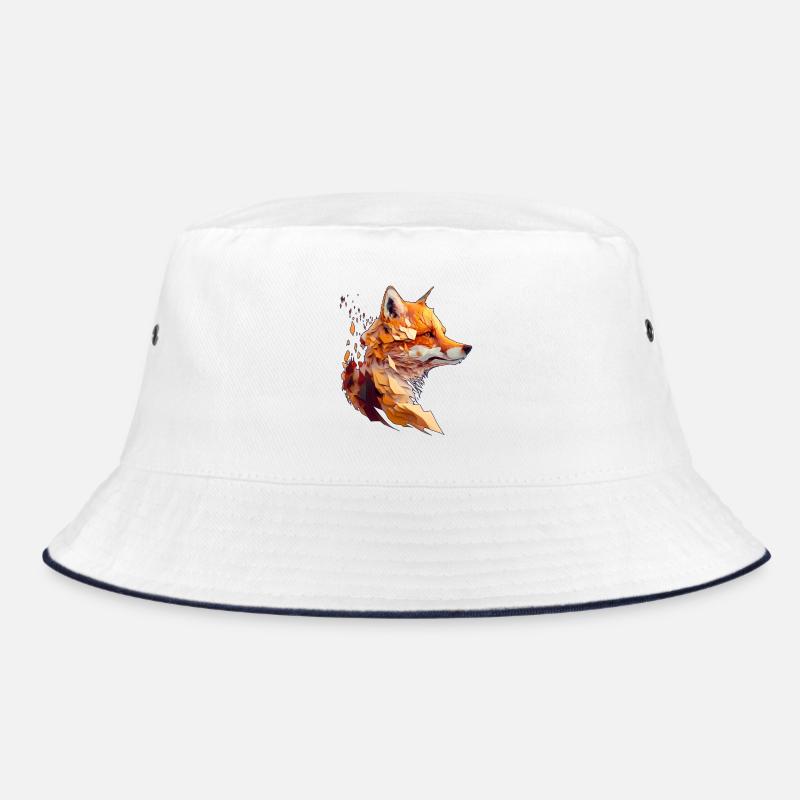 Polygon Fuchs Design, Hübscher Fuchs Bucket Hat
