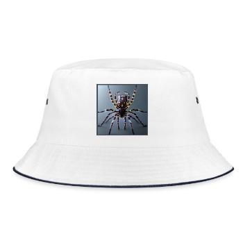 Red-knee tarantula - Bucket Hat - white/navy - Front