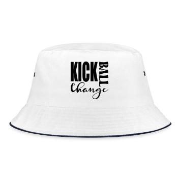 KICK BALL CHANGE - DANCING SAYINGS - Bucket Hat - white/navy - Front