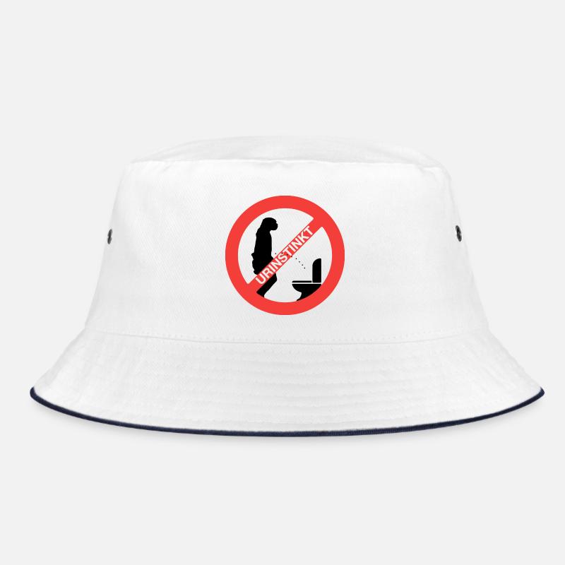 Urinstinkt - Bucket Hat - Weiß/Navy