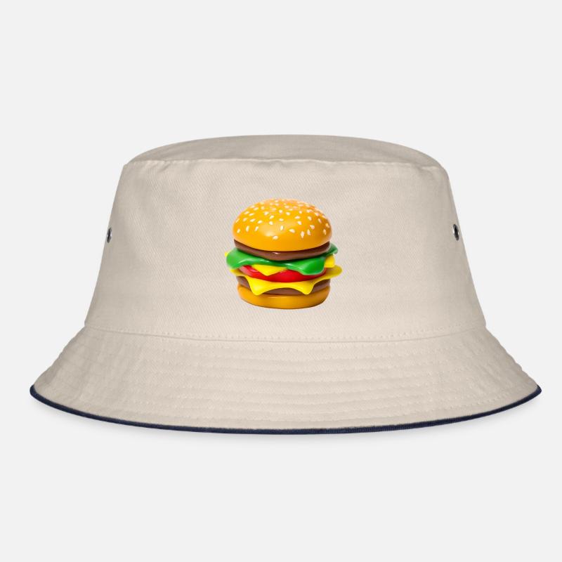 Hamburger Popart Print Bucket Hat