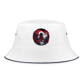 China Town - Bucket Hat - Weiß/Navy - Vorne