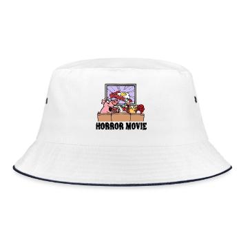 Movies, Movies, Theater, Streaming, Statement, Cinema - Bucket Hat - white/navy - Front
