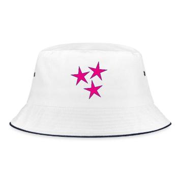 STAR. STARS. STAR. FEAST. ANNIVERSARY. CHRISTMAS - Bucket Hat - white/navy - Front