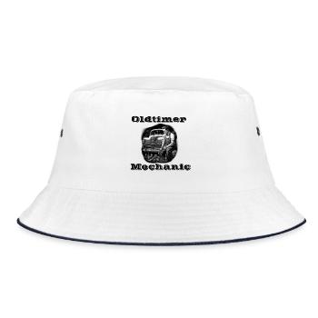 Oldtimer Mechanic - Bucket Hat - white/navy - Front
