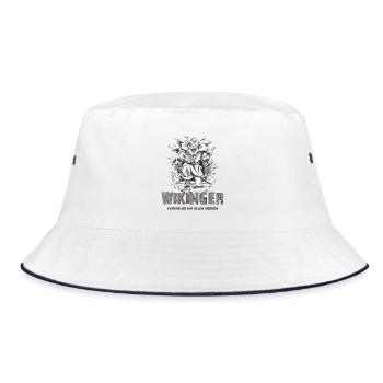 Wikinger Design - Bucket Hat - Weiß/Navy - Vorne