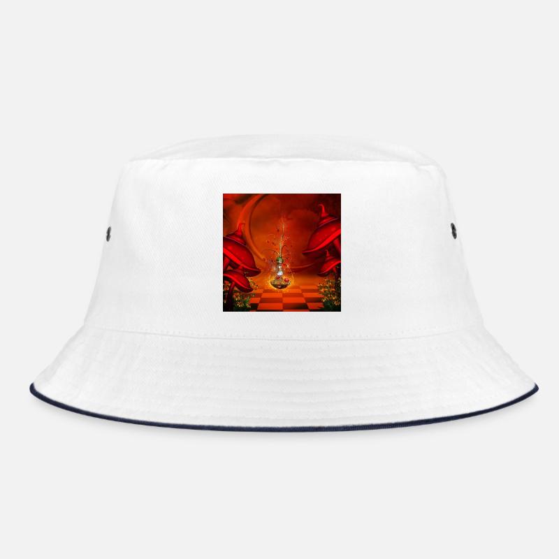 Cute fairy with tree and hearts. Bucket Hat