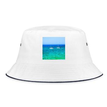 Summer Sailing - Bucket Hat - Weiß/Navy - Vorne