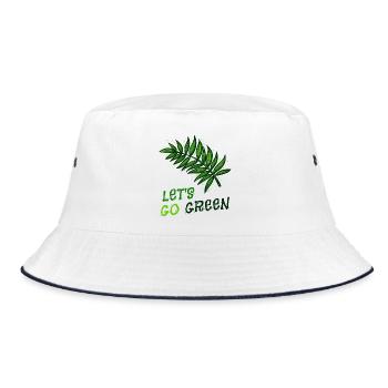 Environment Environmentalist Statement Eco-friendly - Bucket Hat - white/navy - Front