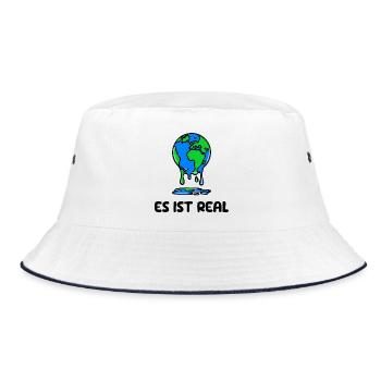 Umwelt Mutter Erde Natur Statement Naturschutz - Bucket Hat - Weiß/Navy - Vorne