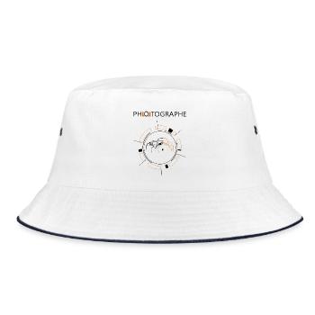 Photograph - Bucket Hat - Weiß/Navy - Vorne