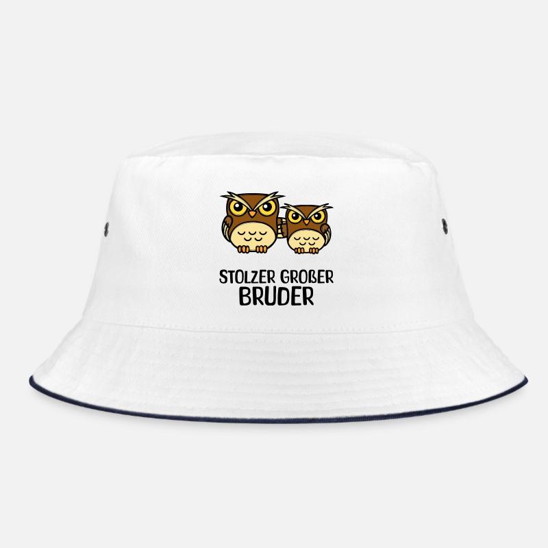 Großer Bruder Statement Eule Geschwisterliebe Bucket Hat