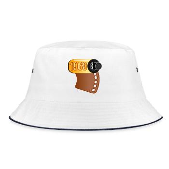 RETRO BIRTHDAY 1963 - FILM REEL - Bucket Hat - white/navy - Front