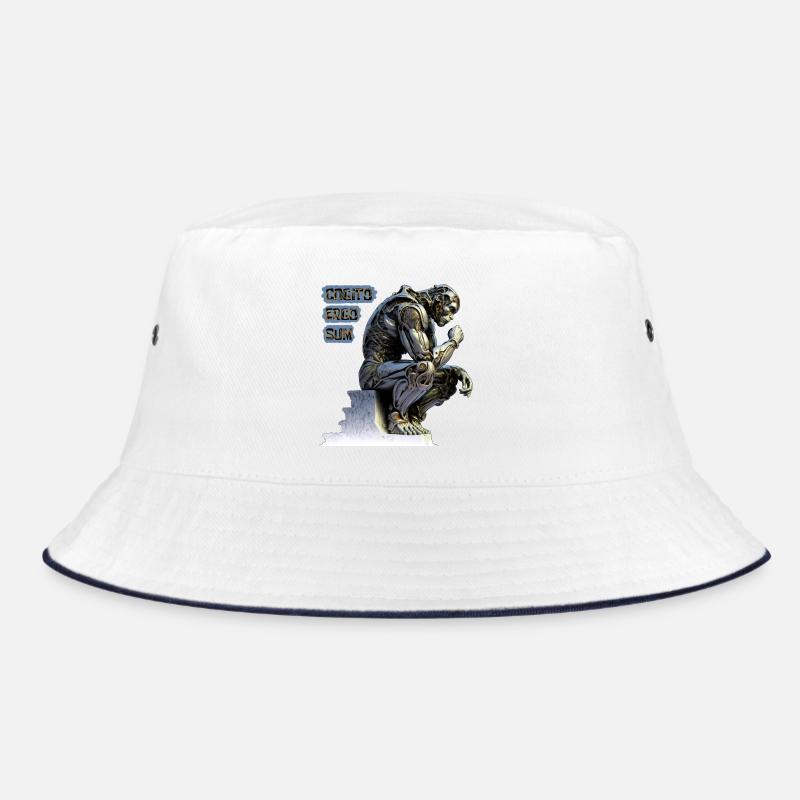 Cogito 02 - Cyborg Thinker Cogito Ergo Sum Bucket Hat