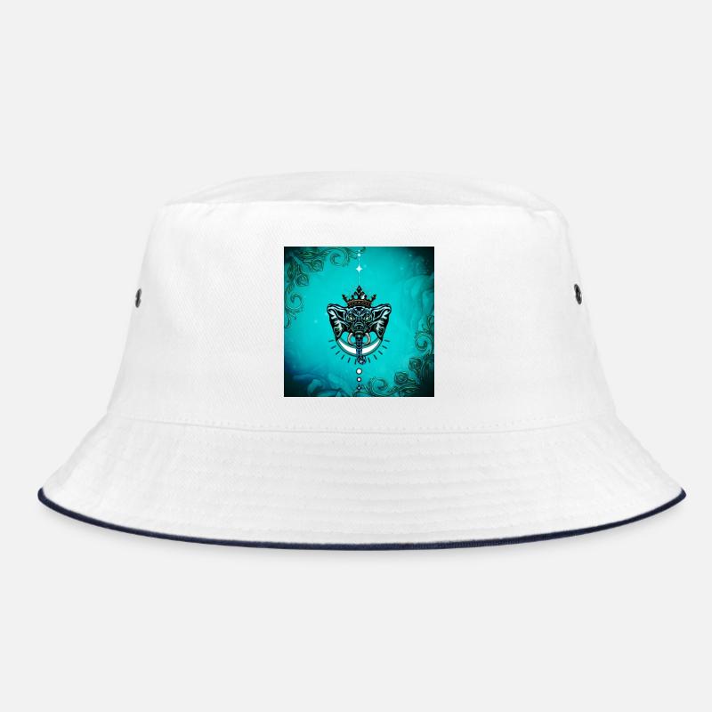 Dekorativer Elefant mit Krone. Bucket Hat