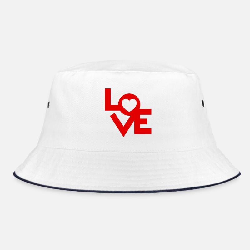 Entfesseln Sie Ihre Romantik - Bucket Hat - Weiß/Navy