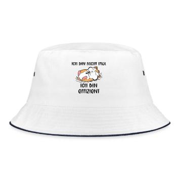 Hamster Statement Haustiere Lieblingstier - Bucket Hat - Weiß/Navy - Vorne