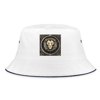 Zodiac Leo - Bucket Hat - Weiß/Navy - Vorne