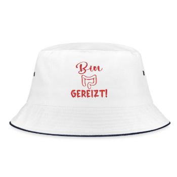 REIZDARM - BIN GEREIZT SPRÜCHE - Bucket Hat - Weiß/Navy - Vorne