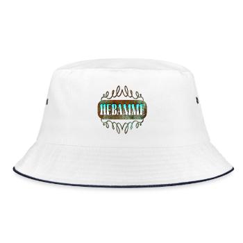 HEBAMMENBERUF GEBURTSHILFE - DANKE HEBAMME - Bucket Hat - Weiß/Navy - Vorne