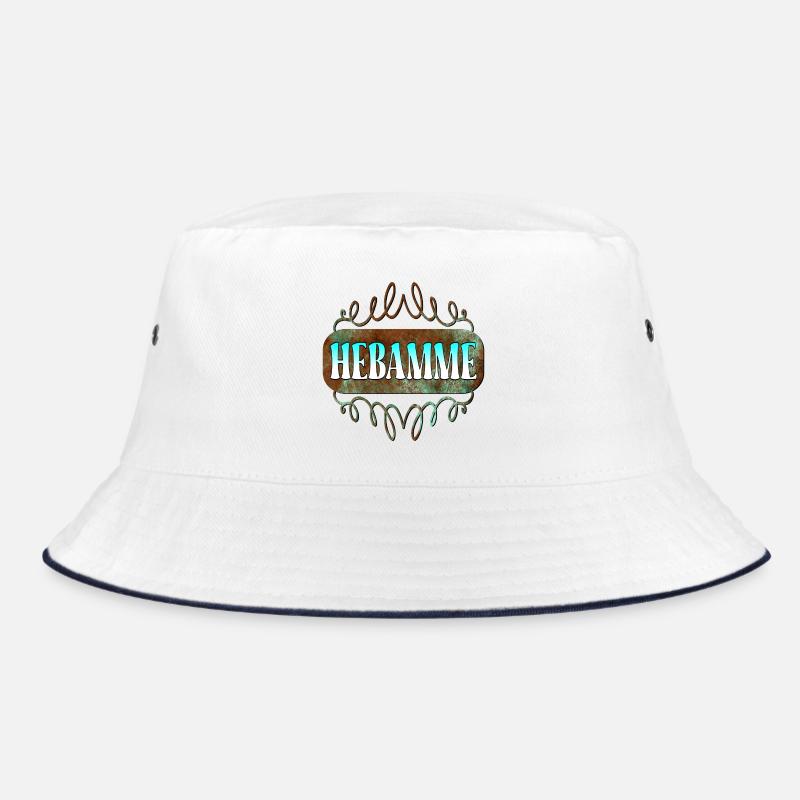 HEBAMMENBERUF GEBURTSHILFE - DANKE HEBAMME - Bucket Hat - Weiß/Navy