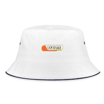 DOM - Bucket Hat - Weiß/Navy - Vorne